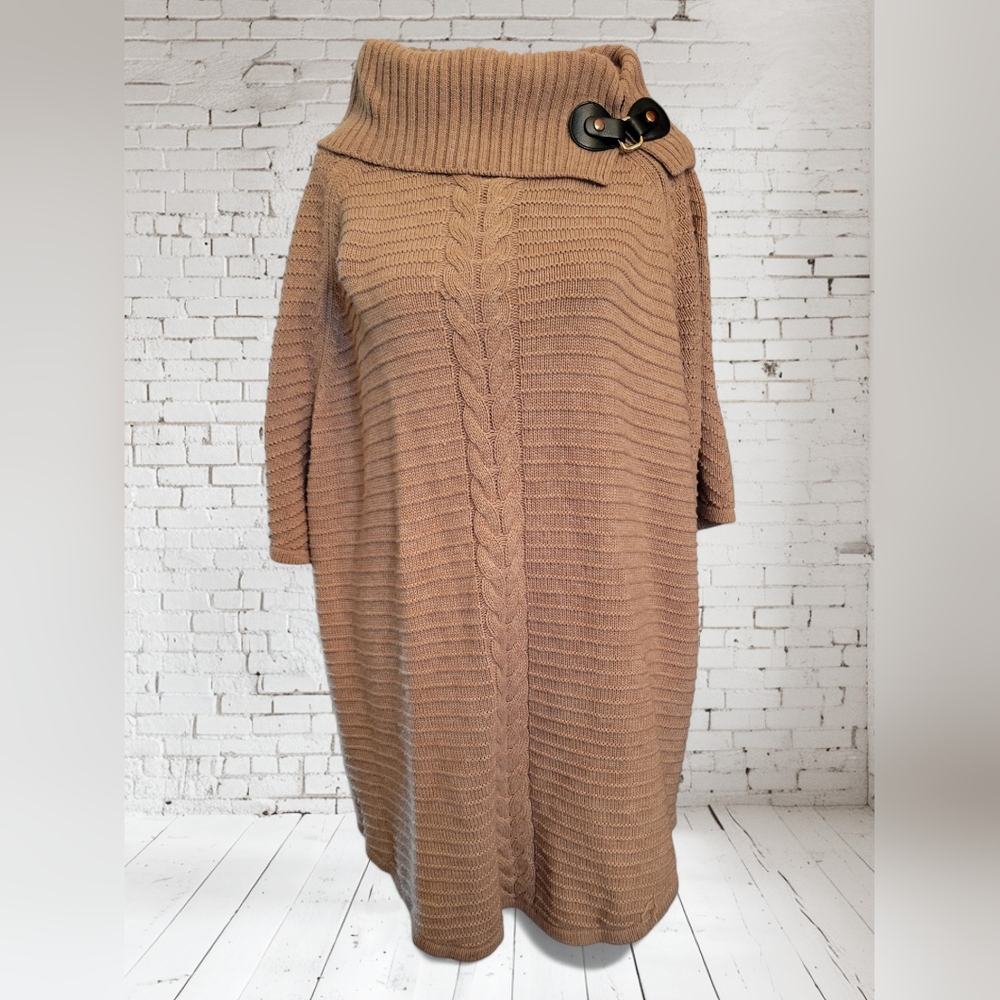 Lane Bryant Tan Cowl Neck Sweater
